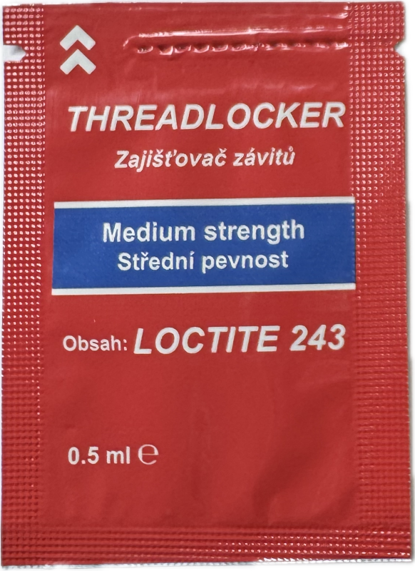 Loctite 243   Zajišťovač šroubů SP, sáček - 0,5 ml | hanak-trade.cz